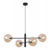 lampa sufitowa vicenza elegancki czarny zyrandol loft z akcentami chrom e14