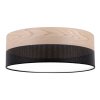 lampa sufitowa wood czarny plafon do salonu sypialni pokoju debowe drewno