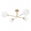 lampa wiszaca asturia sufitowa zlota biale klosze kule 4 zrodla swiatla e27