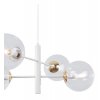 lampa wiszaca vicenza bialo zloty zyrandol na 4 zrodla swiatla bezbarwne klosze