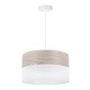 lampa wiszaca wood bialy abazur loft z dodatkiem debowego forniru