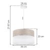 lampa wiszaca wood bialy abazur loft z dodatkiem debowego forniru