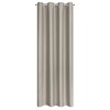 ZATEMŇOVACÍ ZÁVĚS NA KROUŽCÍCH SELINA 140X250 CM TMAVĚBÉŽOVÁ