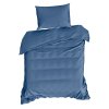 SATÉNOVÉ POVLEČENÍ DINA 200X220 CM, 2 KS 70X80 CM TMAVĚMODRÉ