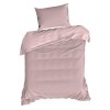 SATÉNOVÉ POVLEČENÍ NOVA3 160X200 CM, 2KS 70X80 CM PUDROVÉ