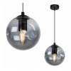 Závěsné svítidlo Monako, 1x grafitové sklenené stínítko