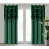 ZATEMŇOVACÍ ZÁVĚS NA KROUŽCÍCH AURA 140X250 CM TMAVĚZELENÁ