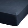 BAVLNĚNÉ PROSTĚRADLO S GUMOU ADELA 120X200X25 CM TMAVĚMODRÁ