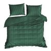 SATÉNOVÉ POVLEČENÍ VERA 200X220 CM, 2 KS 70X80 CM TMAVĚZELENÉ