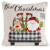VÁNOČNÍ DEKORAČNÍ POVLAK NA POLŠTÁŘ SANTA7 45X45 CM VZOROVANÁ