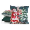 VÁNOČNÍ DEKORAČNÍ POVLAK NA POLŠTÁŘ SANTA6 45X45 CM VZOROVANÁ