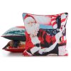 VÁNOČNÍ DEKORAČNÍ POVLAK NA POLŠTÁŘ SANTA2 45X45 CM VZOROVANÁ