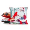 VÁNOČNÍ DEKORAČNÍ POVLAK NA POLŠTÁŘ SANTA1 45X45 CM VZOROVANÁ