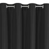 ZÁVĚS NA KROUŽCÍCH ADARI 140X250 CM ČERNÁ