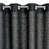ZÁVĚS NA KROUŽCÍCH TIFFANY 135X250 CM ČERNÁ