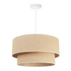 Závěsné svítidlo Juta, 1x jutové stínítko, bíla konstrukce, (fi 45cm)