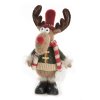 VÁNOČNÍ DEKORAČNÍ FIGURKA REINDEER 38 CM VÍCEBAREVNÁ