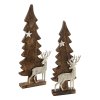 VÁNOČNÍ FIGURKA WOOD AND DEER SADA 2KS 20X60 CM VÍCEBAREVNÁ