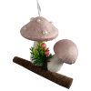 VÁNOČNÍ DEKORACE MUSHROOM1 SADA 24KS 9X10 CM RŮŽOVÁ