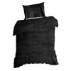 FLEECOVÉ POVLEČENÍ FLANO2 200X220 CM, 2 KS 70X80 CM ČERNÉ