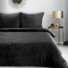 FLEECOVÉ POVLEČENÍ FLANO2 200X220 CM, 2 KS 70X80 CM ČERNÉ