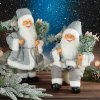VÁNOČNÍ FIGURKA SANTA 80 CM STŘÍBRNÁ