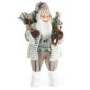 VÁNOČNÍ FIGURKA SANTA 80 CM BÍLÁ