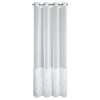 ZÁCLONA NA KROUŽCÍCH MARGARET6 140X250 CM BÍLÁ