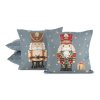 VÁNOČNÍ GOBELÍNOVÁ DEKORAČNÍ POVLAK NA POLŠTÁŘ NUTCRACKER 45X45 CM VZOROVANÁ