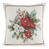 VÁNOČNÍ GOBELÍNOVÁ DEKORAČNÍ POVLAK NA POLŠTÁŘ MERRY5 45X45 CM VZOROVANÁ
