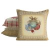 VÁNOČNÍ GOBELÍNOVÁ DEKORAČNÍ POVLAK NA POLŠTÁŘ MERRY2 45X45 CM VZOROVANÁ