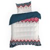 VÁNOČNÍ RENFORCÉ POVLEČENÍ NORDIC 140X200 CM, 1KS 70X80 CM VZOROVANÉ