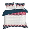 VÁNOČNÍ RENFORCÍ POVLEČENÍ NORDIC 160X200 CM, 2KS 70X80 CM VZOROVANÉ