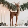 DEKORAČNÍ FIGURKA DEER 19X45 CM HNĚDÁ