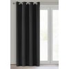 ZÁVĚS NA KOUŽKÁCH NERISA 140X250 CM ČERNÁ