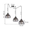 lampa wiszaca venice sufitowa potrojna pajak grafitowy czarny loft nowoczesny e27