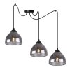 lampa wiszaca venice sufitowa potrojna pajak grafitowy czarny loft nowoczesny e27