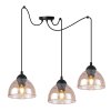 lampa sufitowa venice wiszaca potrojny zyrandol typu pajak miodowe szklo loft nad stol