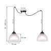 lampa wiszaca venice sufitowa podwojna czarny pajak loft biale mleczne klosze szklane