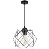 lampa wiszaca stella sufitowa czarna srebrny chromowany klosz nowoczesna loft pojedyncza