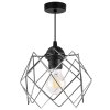 lampa wiszaca stella sufitowa czarna srebrny chromowany klosz nowoczesna loft pojedyncza
