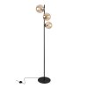 lampa stojaca podlogowa siena czarno zlota bursztynowe szklane kule glamour wylacznik 3xe27