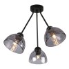 lampa sufitowa potrojna venice zyrandol grafitowa czarna konstrukcja loft do salonu