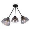 lampa sufitowa potrojna venice zyrandol grafitowa czarna konstrukcja loft do salonu