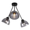 lampa sufitowa potrojna venice zyrandol grafitowa czarna konstrukcja loft do salonu