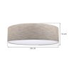 lampa sufitowa stone plafon bezowy abazur z bialym srodkiem z pcv nowoczesny