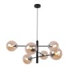 lampa sufitowa vicenza czarna zyrandol glamour loft bursztynowe szklane kule 6 zrodel