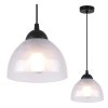 lampa wiszaca venice pojedyncza mleczny bialy szklany klosz loft nowoczesna glamour