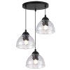 lampa wiszaca venice sufitowa zyrandol z trzema szklanymi kloszami loft nowoczesna