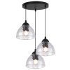 lampa wiszaca venice sufitowa zyrandol z trzema szklanymi kloszami loft nowoczesna